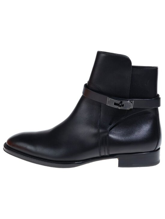 Hermes Jeff Kelly Black Buckle Short Boots main image 4